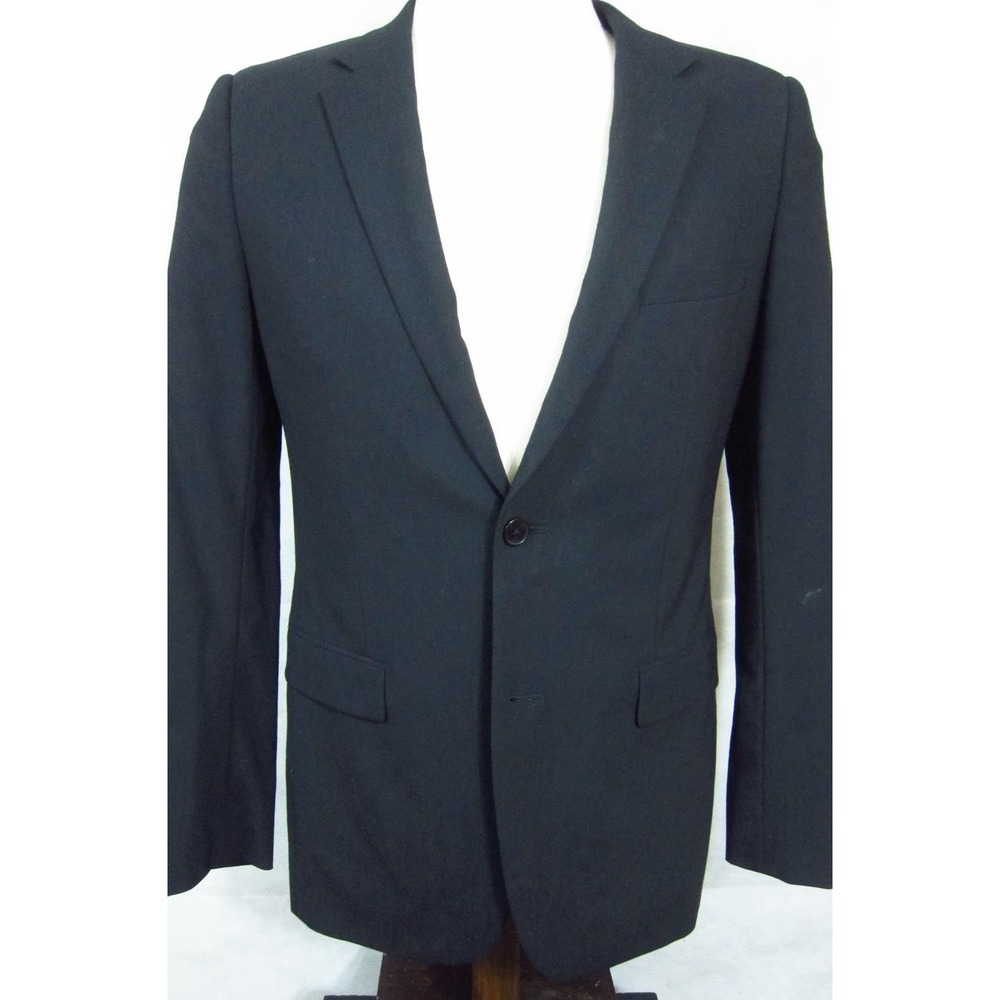 NWOT $598 Brooks Brothers "346" Black Wool Stretch Sport Coat Blazer 37R